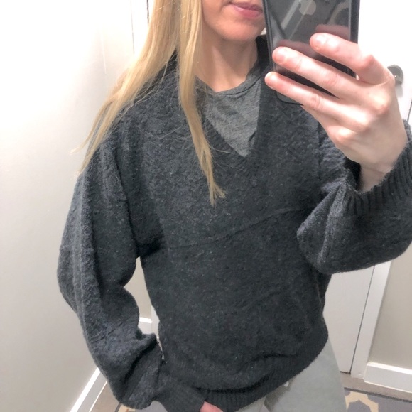 VINTAGE vneck grandpa wool sweater - Picture 6 of 8